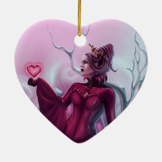 Königin der Herzen Keramikornament (Hinten)
