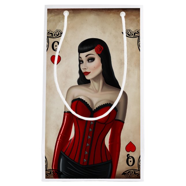 Königin der Herzen Kleine Geschenktüte (Vorderseite)