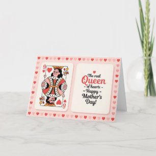 Königin der Herzen Muttertag Elegante Königliche M Feiertagskarte