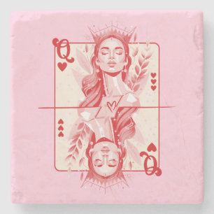 Königin der herzen Preppy Art Steinuntersetzer