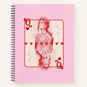 Königin der Herzen Rosa Preppy Art Notizbuch
