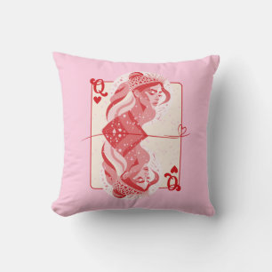 Königin der herzen, roten Preppy Art Kissen