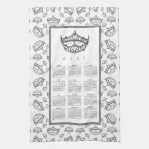Königin der Herzen Silver Crown Tiaras Geschirrtuch