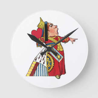 Königin der Herzen von der Alicen im Wunderland Runde Wanduhr