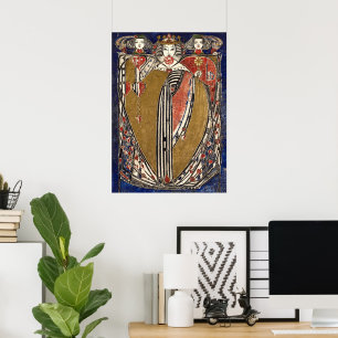 Königin der Herzen von Margaret Macdonald Mackinto Poster