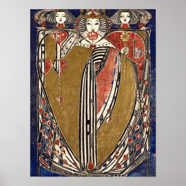 Königin der Herzen von Margaret Macdonald Mackinto Poster (Vorne)