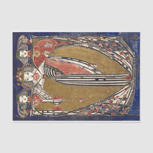 Königin der Herzen von Margaret Macdonald Mackinto Seidenpapier (Vorderseite)