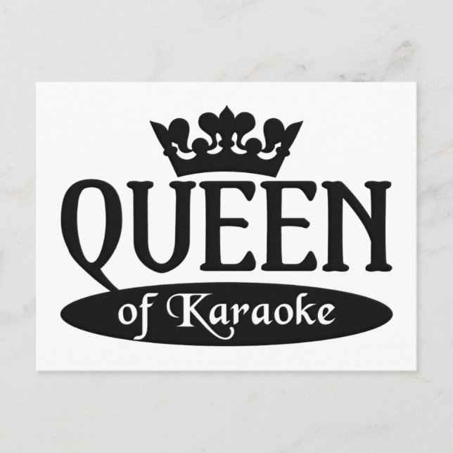 Königin der Karaoke-Postkarte Postkarte (Vorderseite)