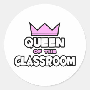 Königin der Klasse Runder Aufkleber