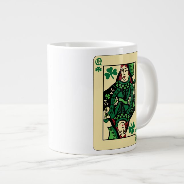 Königin der Kleeblätter Jumbo-Tasse (Vorderseite Rechts)