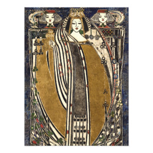 Königin der Klubs von Margaret Macdonald Mackintos Fotodruck