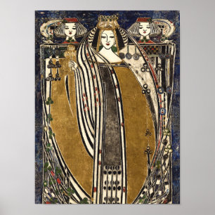 Königin der Klubs von Margaret Macdonald Mackintos Poster