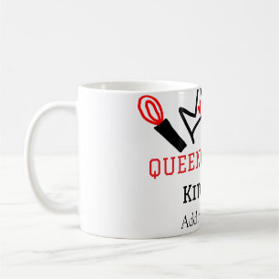 Königin der Küche Koch Kochen hinzufügen Namen Kro Kaffeetasse