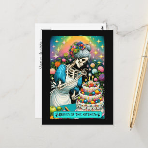 Königin der Küchen-Tarotkarte Postkarte