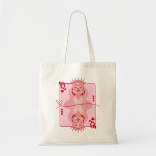 Königin der Künste Rot und Rosa Kunst Tragetasche