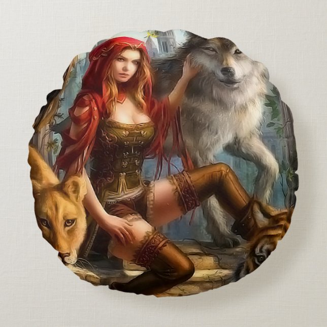 Königin der Monster Rundes Kissen (Vorderseite)