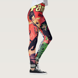 Königin der Panther World: Fantasy Pulp Fiktion Leggings