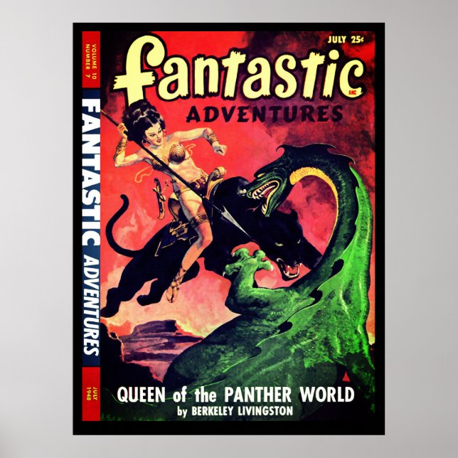 Königin der Panther World: Fiktion von Fantasy Pul Poster (Vorne)