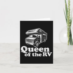 Königin der Rv Funny Camping Retro Motorhome Frau Karte