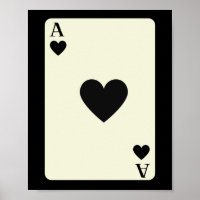 Königin der Schwarzen Karte Poster Wand Kunst