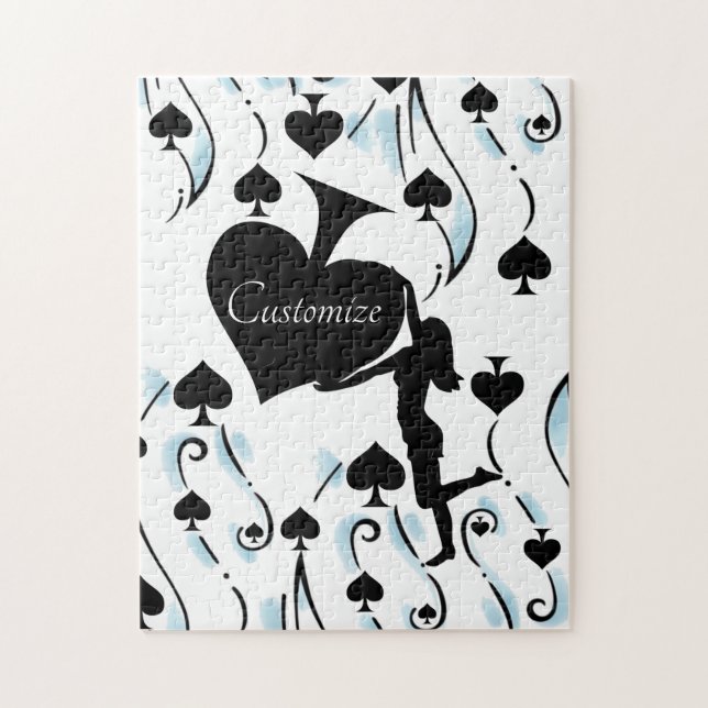 Königin der Spades Holding Black Ace Thunder_Cove Puzzle (Vertikal)