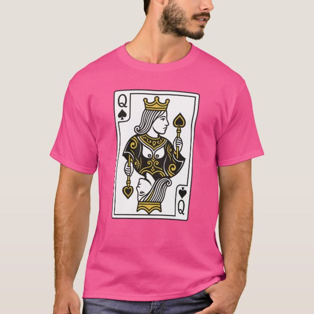 Königin der Spades — Schwarz & Gold T-Shirt (Vorderseite)