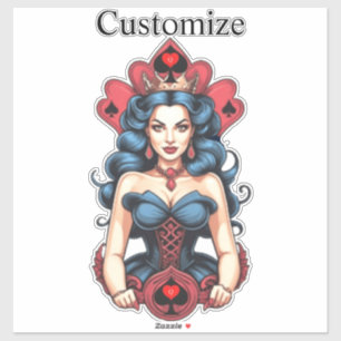 Königin der Spades Thunder_Cove Aufkleber