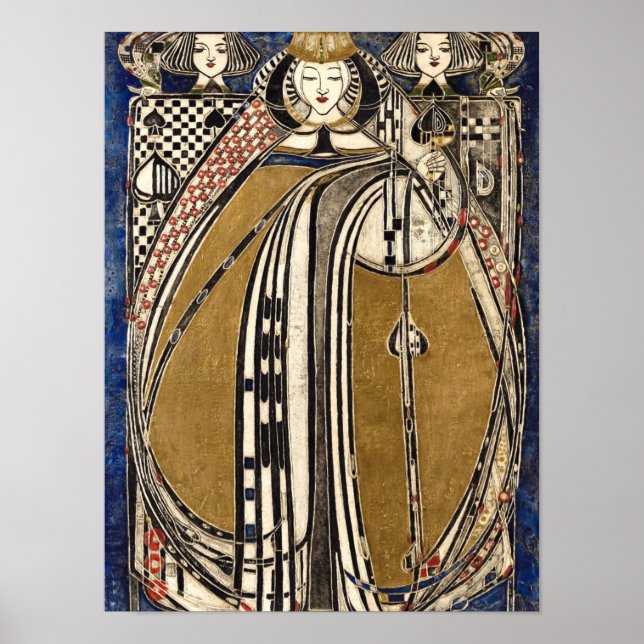 Königin der Spades von Margaret Macdonald Mackinto Poster (Vorne)