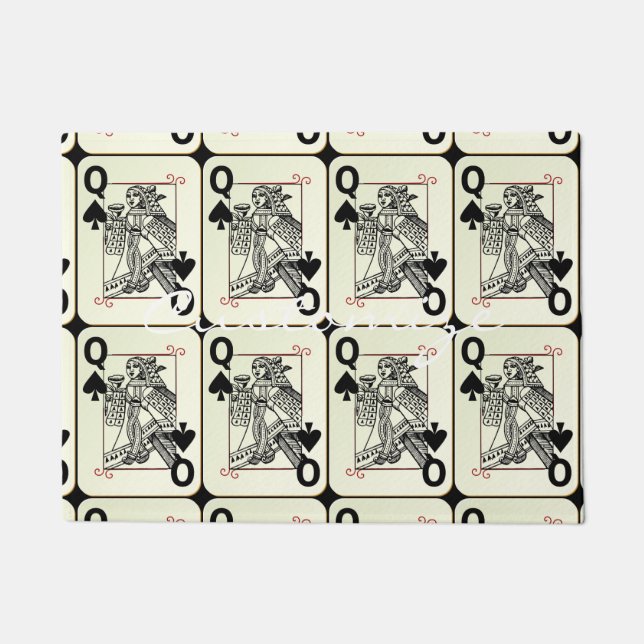 Königin der Spaten-Karte Thunder_Cove Fußmatte (Vorderseite)