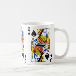 Königin der Spielkarte Kaffeetasse