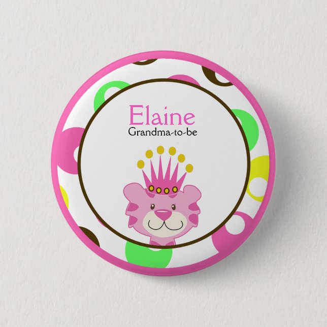 KÖNIGIN DER TAG "NAME"-Personalisierte Schaltfläch Button (Vorderseite)