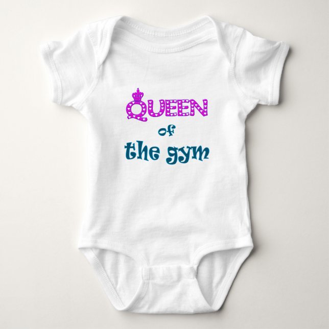 Königin der Turnhalle Baby Strampler (Vorderseite)