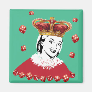 Königin der Würfel - Fügen Sie Ihr eigenes Foto hi Magnet