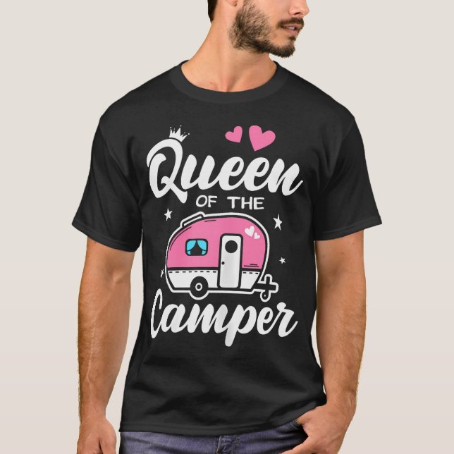 Königin des Camper-Campings T-Shirt (Vorderseite)
