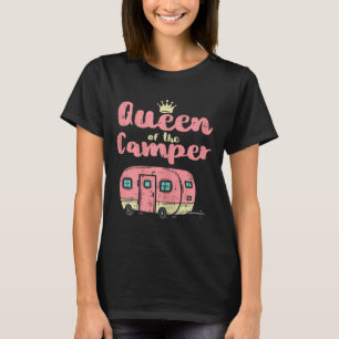 Königin des Camper Süßer Camping Van Camp Anhänger T-Shirt
