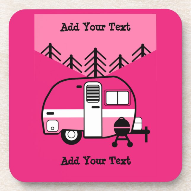 Königin des Campers - Funny Camping RV Getränkeuntersetzer (Vorderseite)