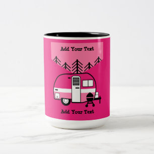 Königin des Campers - Funny Camping RV Zweifarbige Tasse