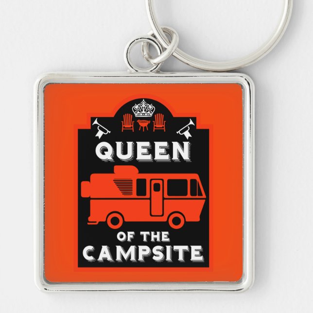 Königin des Campings Schlüsselanhänger (Vorne)