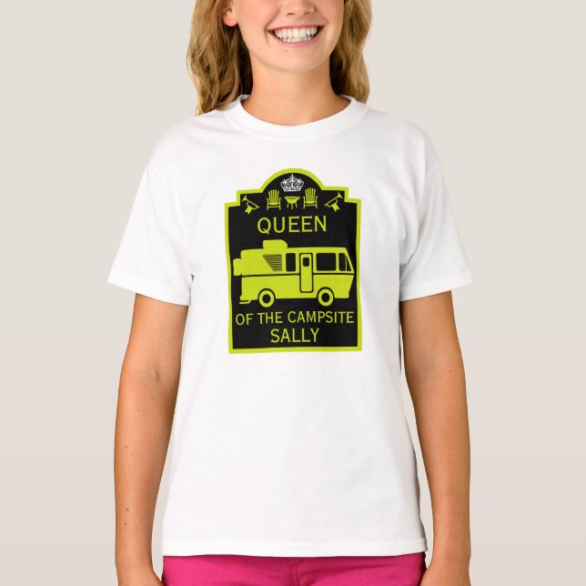 Königin des Campings T-Shirt (Vorderseite)