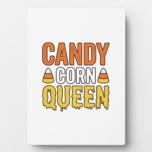 Königin des Candy Corn Vintage-Halloween-T-Shirt-D Fotoplatte