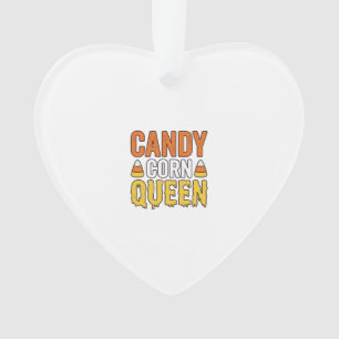 Königin des Candy Corn Vintage Halloween T-Shirt D Ornament