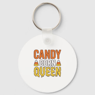 Königin des Candy Corn Vintage-Halloween-T-Shirt-D Schlüsselanhänger