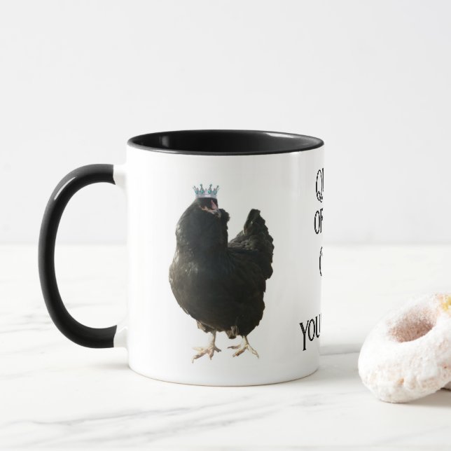 Königin des Coop Ameraucana mit Kronen-Tasse Tasse (Mit Donut)