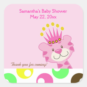 Königin des Dschungel QUADRAT Quadratischer Aufkleber