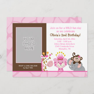 Königin des Dschungels & Freunde zum Geburtstag Ei Einladung