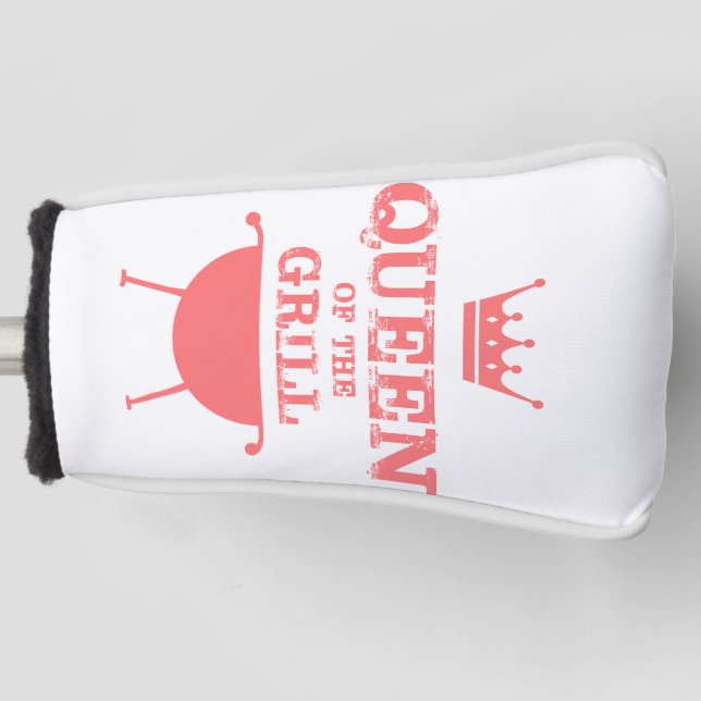 Königin des Grills, rosa Golf Headcover (Vorderseite)
