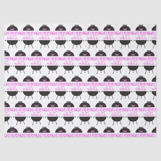 Königin des Grills, rosa Kronenrosa Seidenpapier (Vorderseite)