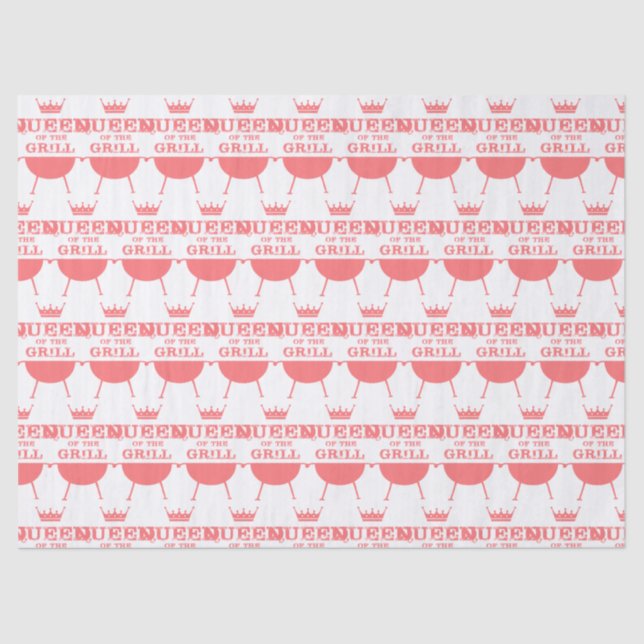 Königin des Grills, rosa Seidenpapier (Vorderseite)