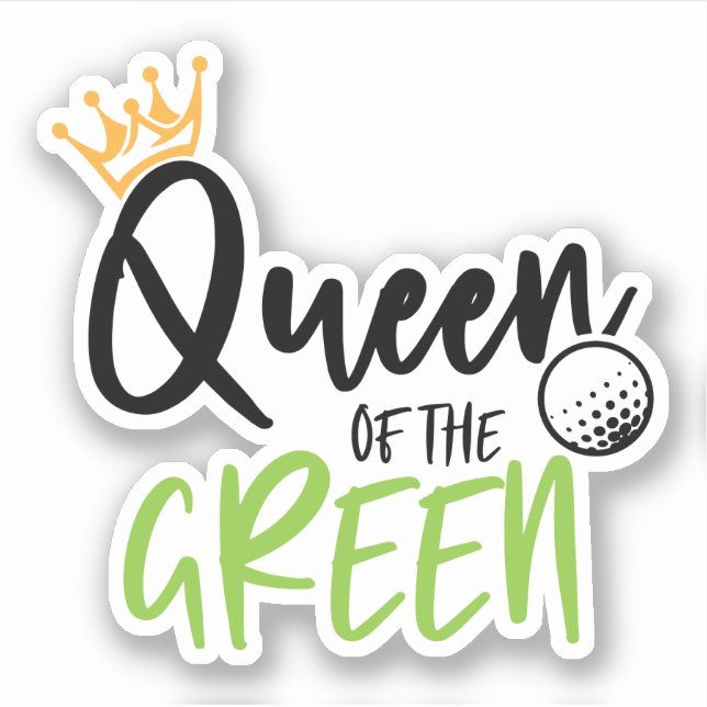 Königin des grünen Golf-Geschenks Aufkleber (Vorderseite)