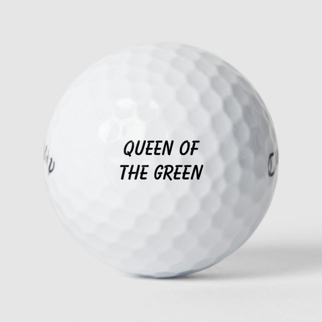 'Königin des Grünen' Golf Turnier Gefallen Golfball (Vorderseite)